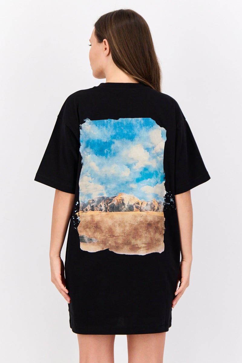 ESPRIT Women Embroidered Logo Shirt Dress, Black - Image 4