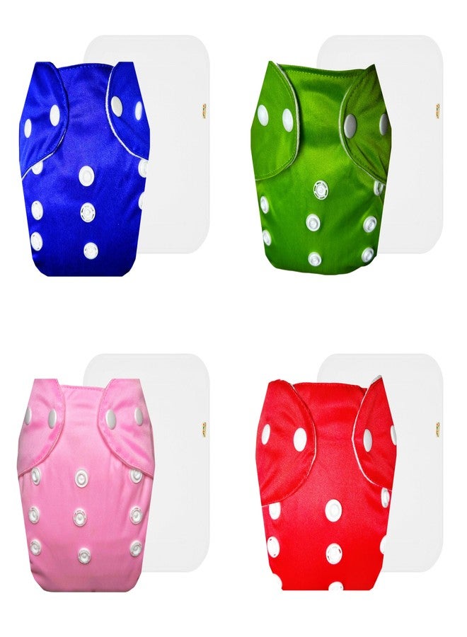 Dumbledo Lite Cloth Diaper with Cotton Insert (Pack of 4) | Dry Feel and Comfortable | Breathable | Travel Friendly | Worry-Free Diapering | 3 Months - 2 Years | Unisex Baby - Image 1