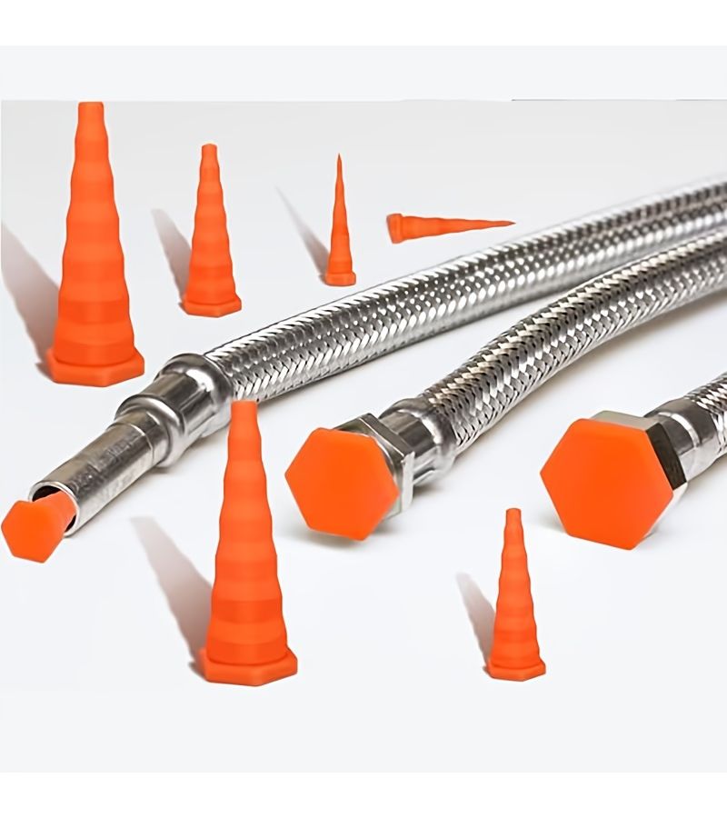 6pcs Medium Tapered Hydraulic Oil Plugs Quick Seal Coupling Repair Kit - Image 4