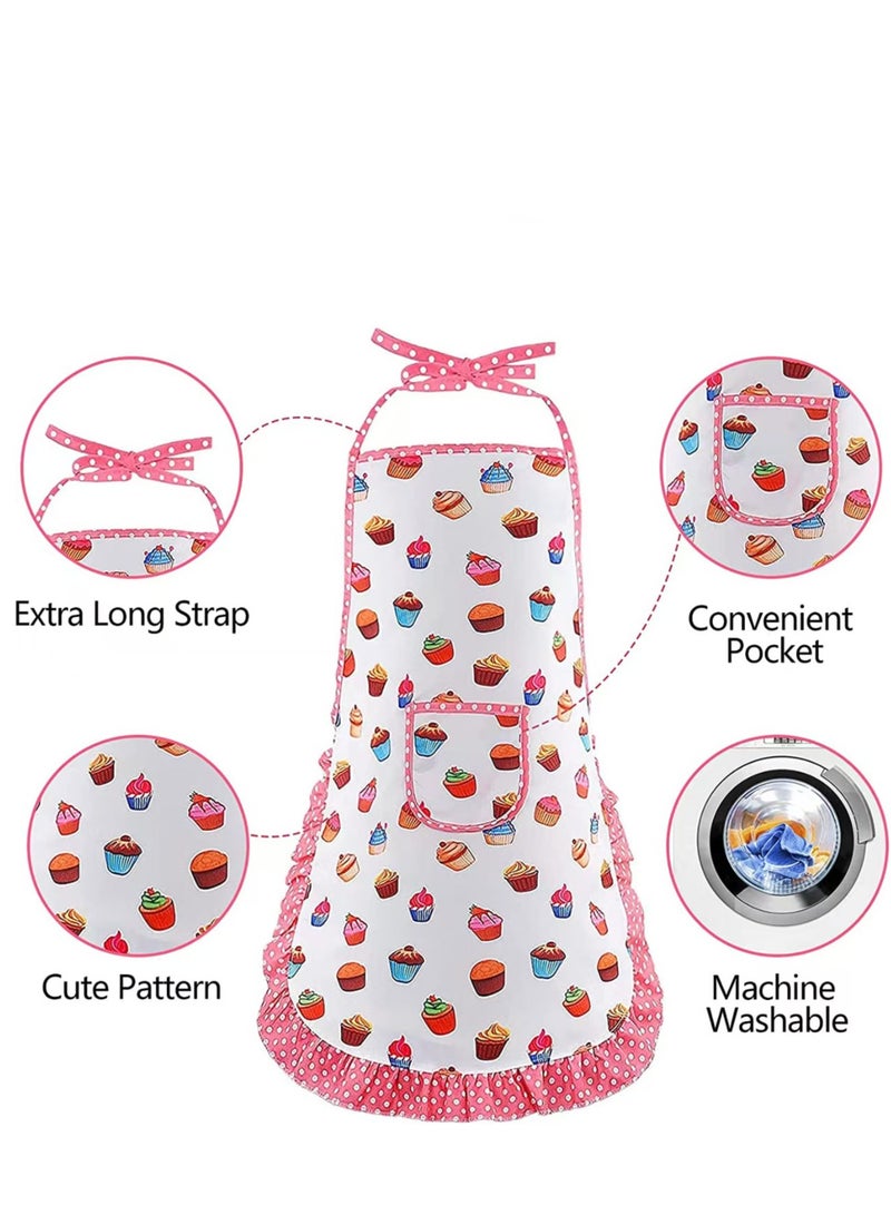 Cooking and Baking Set for Kids, Kids' Chef Role Play Costume Set, Toddler Chef Hat Apron Dress Up with Apron, Chef Hat, Mitt, Cookie Cutters and Utensil for Kids Aged 3+ Years - Image 3