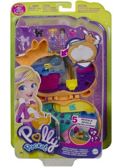 Polly Pocket Polly Pocket Compact Playset, Corgi Cuddles with 2 Micro Dolls & Accessories, Travel Toys with Surprise Reveals (Amazon Exclusive)  - Image 3