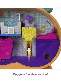 Polly Pocket Polly Pocket Compact Playset, Corgi Cuddles with 2 Micro Dolls & Accessories, Travel Toys with Surprise Reveals (Amazon Exclusive)  - Image 4