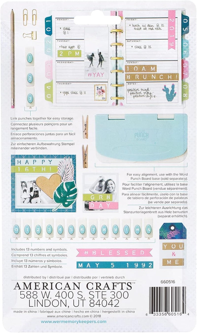 We R Memory Keepers Numbers & Symbols Punch Set - 13 Piece Crafting Tool - Image 2