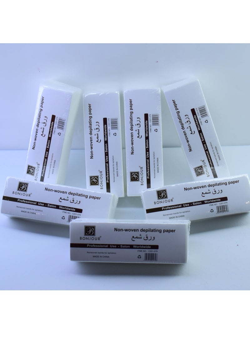 BonJour 7 Pairs 700-Piece Professional Facial Body Hair Removal Depilatory Paper - Image 1