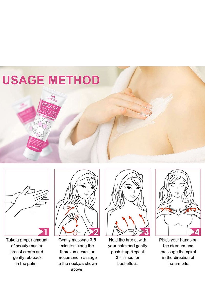LANEMAY Rapid Growth, Firming and Lifting Cream, Nourishing and Gathering Bust , Perfect Body Curves 60ml  - Image 2