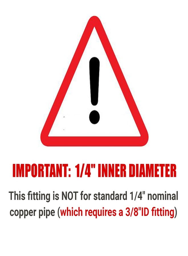 ZOWZEA 1/4" Copper Tee,Copper Three-Way Fitting Welding Joint, Sweat Solder Connection for Residential and Commercial Plumbing, HVAC Air Conditioning Systems (5 Pack) - Image 2