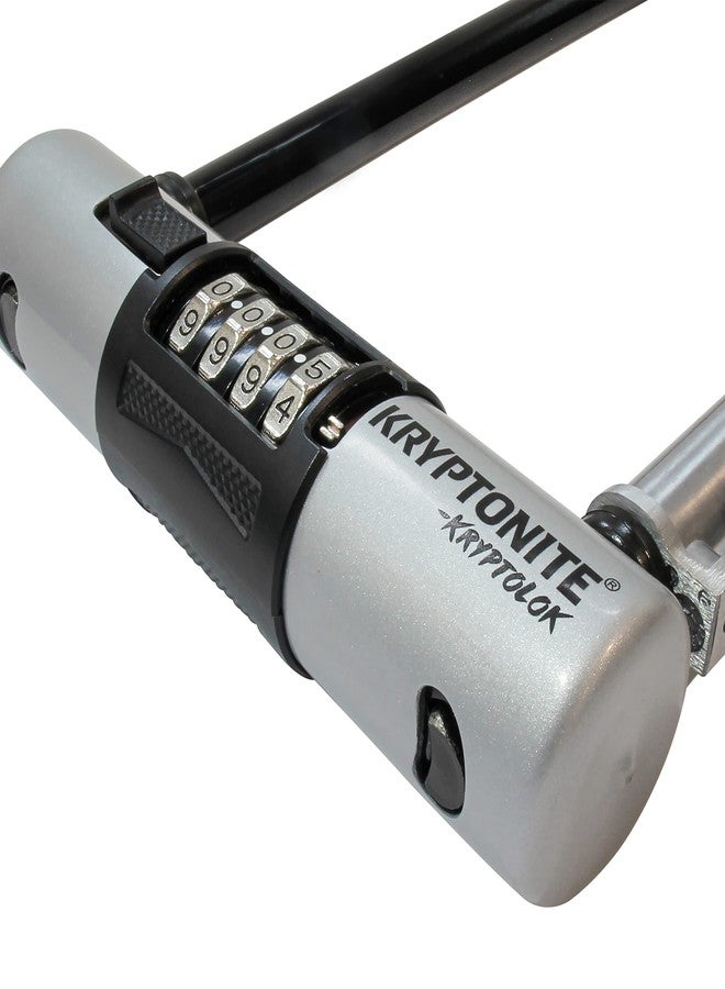 Kryptonite KryptoLok Combo Bike U-Lock, Anti-Theft Security, 12.7mm Steel Shackle, 4-Digit Resettable Combination, U-Shape, Black - Image 2