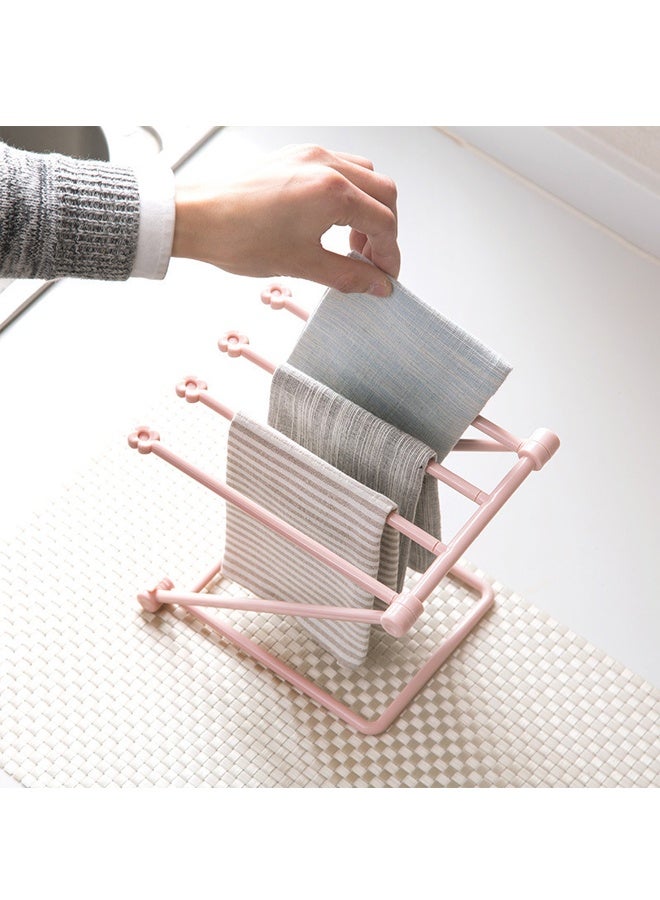 هومستر 3 قطع قابلة للطي منشفة عمودية رف - خفيفة الوزن منشفة بلاستيكية حامل، توفير المساحة الجدار المثبتة / مستقلة المنظم لمناشف طبق المطبخ والمناشف اليدوية الحمام، سهلة التركيب - Image 3