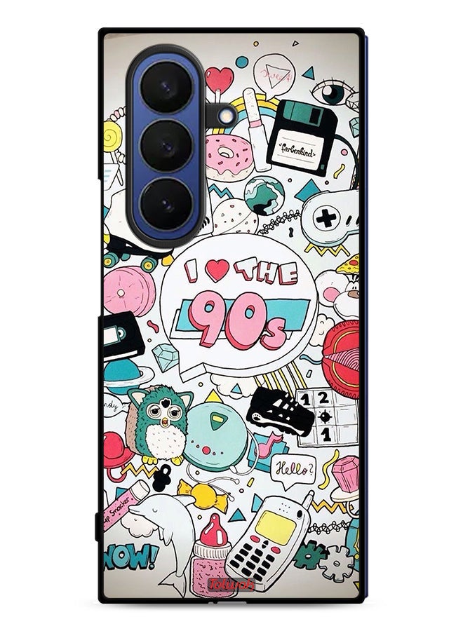 Tolwak Samsung Galaxy Z Fold7 Protective Case Cover I Love The 90s - Image 1
