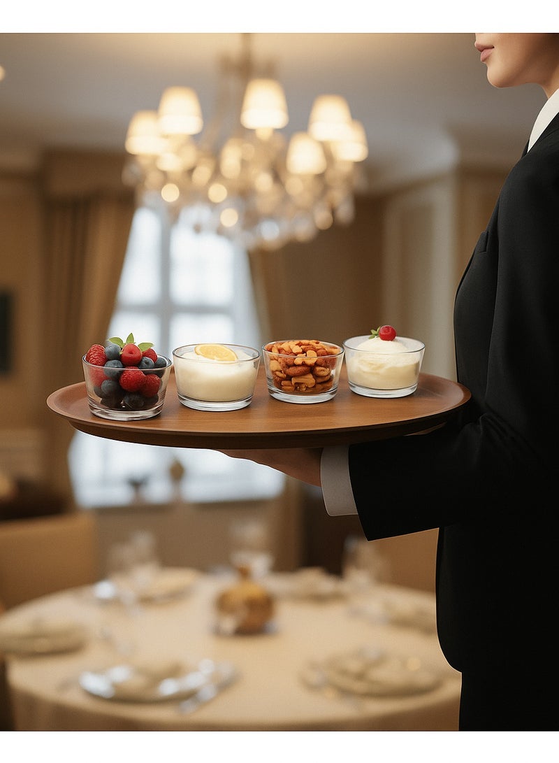 تعيين من 4 أوعية حلويات زجاجية شفافة - تصميم متسع، أكواب تقديم متعددة الأغراض للحلويات والصلصات والمشروبات - Image 5