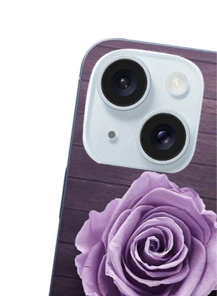 Service Zone Protective Printed Mobile Back Cover Purple Rose For iPhone 15 - Image 2