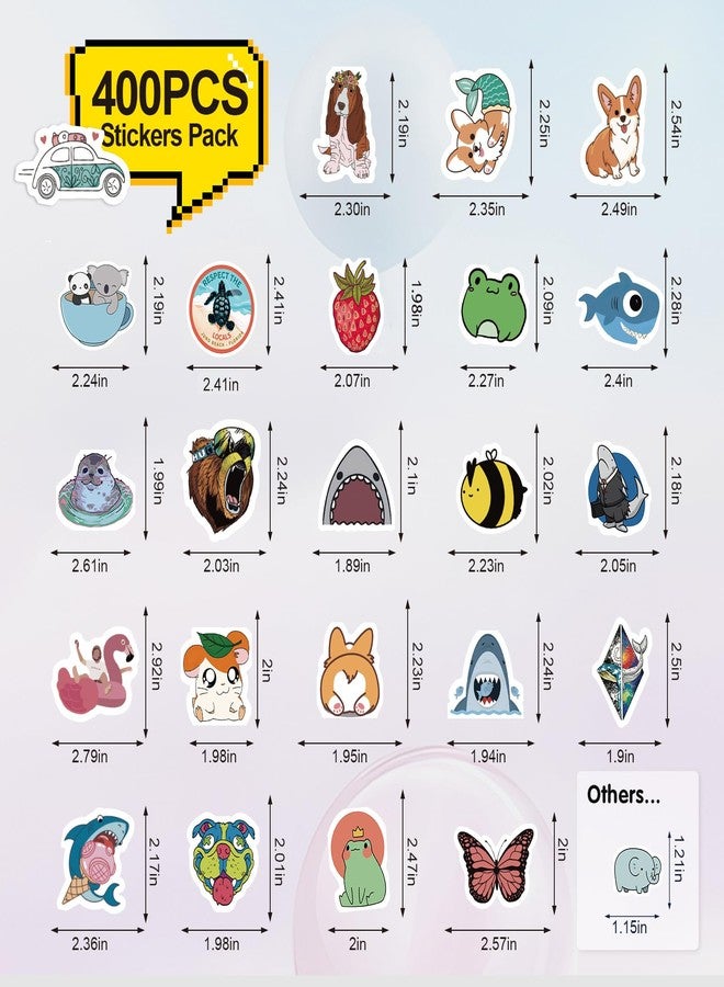 Arme 400Pcs Animal Stickers Pack, Cute Animal Stickers Waterproof, Pet Stickers for Toddlers Kids Teens Girls Boys, Colorful Vinyl Stickers for Water Bottles Computer Skateboad Phone Notebooks - Image 2