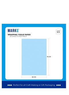 MARKQ Light Blue Gift Wrapping Tissue Paper Sheets for DIY Crafts, Gift Bags, Holidays, Birthdays, 50 x 75 cm (50 Sheets)…  - Image 2