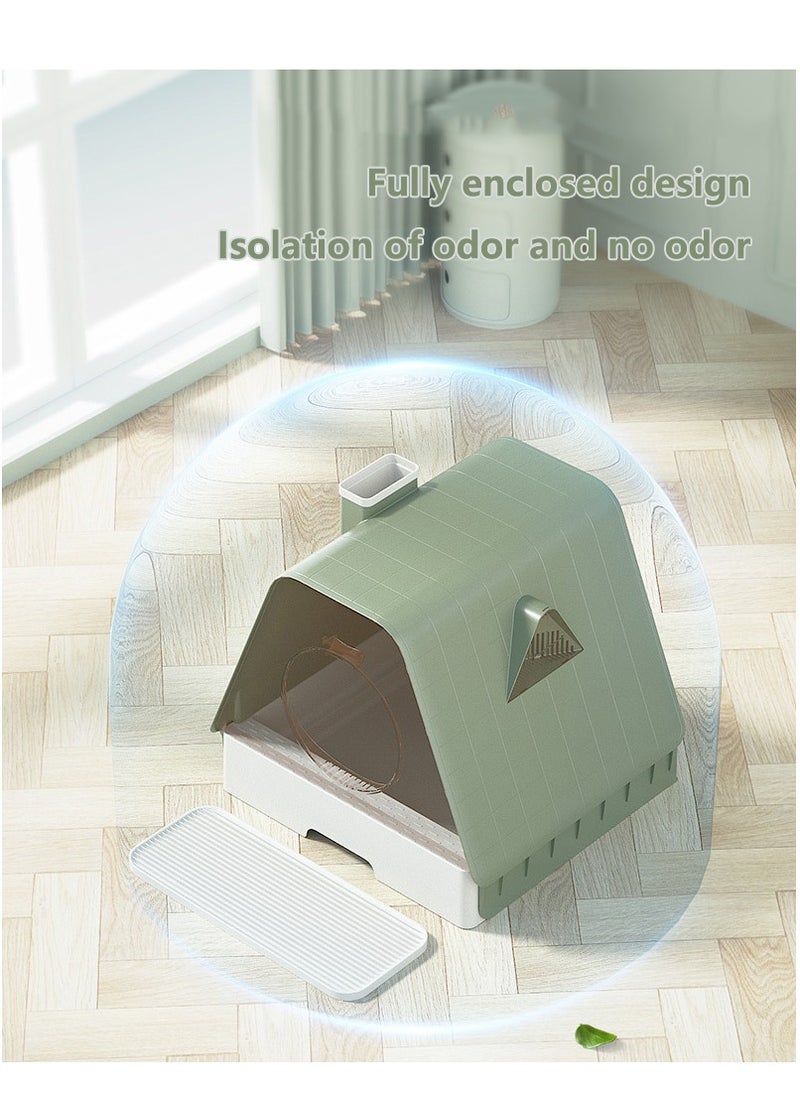Arabest - Cat Litter Box - Stylish & Functional for Indoor Cats - Large Space, Leak-Proof, and Odor-Free - Includes Litter Scoop - Image 1