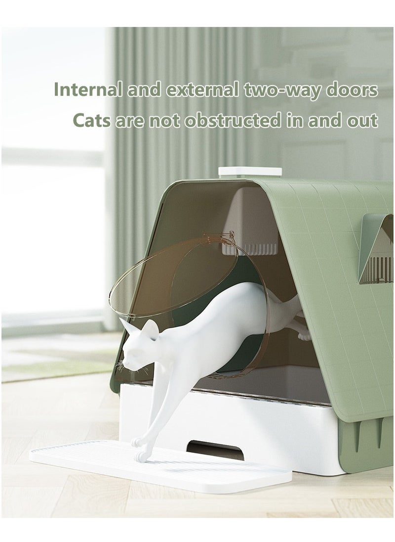 Arabest - Cat Litter Box - Stylish & Functional for Indoor Cats - Large Space, Leak-Proof, and Odor-Free - Includes Litter Scoop - Image 1