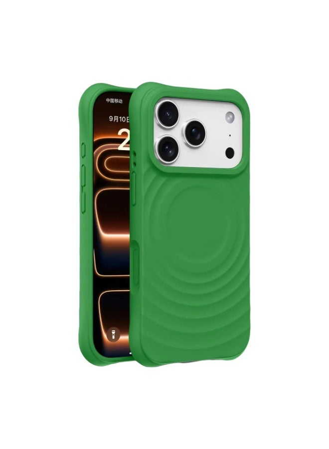3D Ripple Liquid Silicone Magnetic Phone Case for Apple iPhone 17 Pro Max / 17 Pro / 17 Air / 17, Full Coverage Shockproof Soft Cover - Image 1