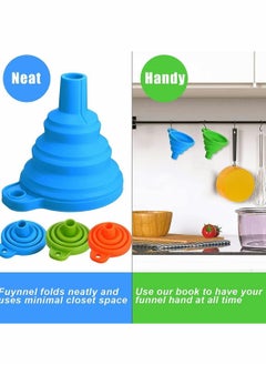 Y&D Silicone Funnel 3 Pack 3D Printer Accessories Include Collapsible Funnels and Stainless Steel Resin Filter Cups for Pouring Back into Bottle, Easy to Clean Organize  - Image 4