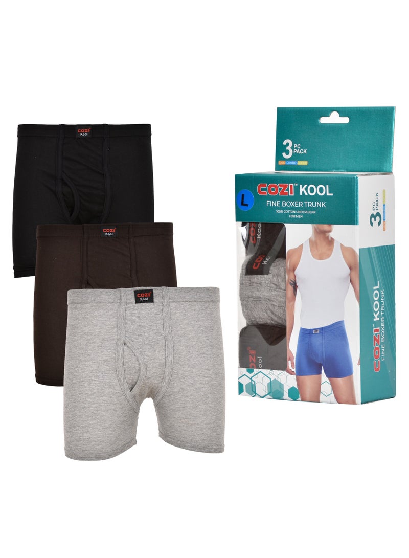 Cozi Men's Cotton Boxers (Pack of 3) - Image 1
