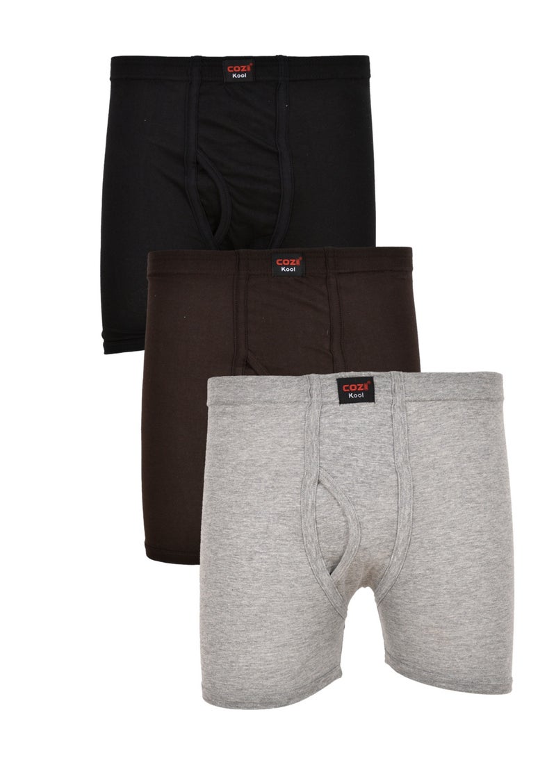 Cozi Men's Cotton Boxers (Pack of 3) - Image 2