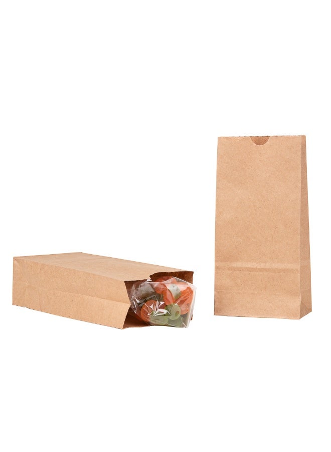 Restaurantware Bag Tek 2 LB Disposable Lunch Bags, 100 Sturdy Take Out Bags - Flat Bottom, Great For Restaurants, Cafes, And Bakeries, Brown Kraft Popcorn Bags,  - Image 1
