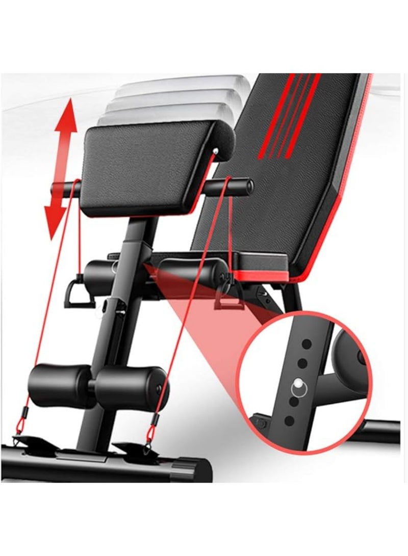 ماس مقعد لرفع الأوزان متعدد الاستخدامات للتمارين الرياضية لكامل الجسم قابل للطي متعدد الاغراض لممارسة التمارين الرياضية في المنزل وصالة الألعاب الرياضية طراز نايت يتحمل حتى وزن 250 كجم - Image 5