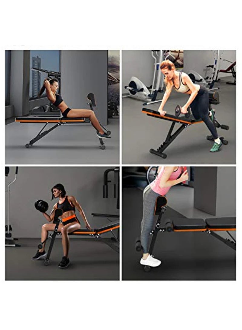 ماس مقعد لرفع الأوزان متعدد الاستخدامات للتمارين الرياضية لكامل الجسم قابل للطي متعدد الاغراض لممارسة التمارين الرياضية في المنزل وصالة الألعاب الرياضية طراز نايت يتحمل حتى وزن 250 كجم - Image 4