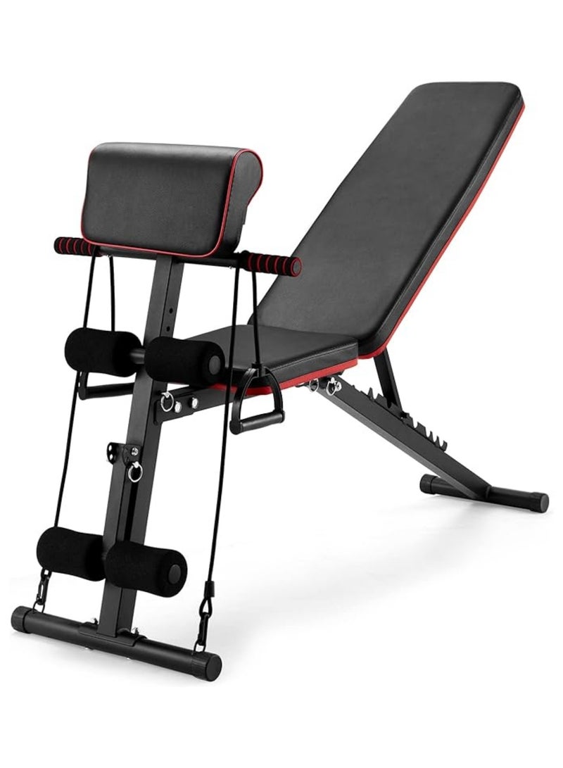 ماس مقعد لرفع الأوزان متعدد الاستخدامات للتمارين الرياضية لكامل الجسم قابل للطي متعدد الاغراض لممارسة التمارين الرياضية في المنزل وصالة الألعاب الرياضية طراز نايت يتحمل حتى وزن 250 كجم - Image 3