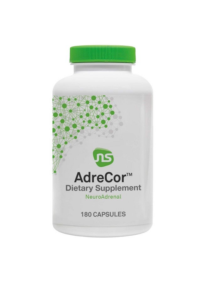 NeuroScience AdreCor - Adrenal Support & Energy Supplement with Rhodiola Rosea, Vitamin B6 & Green Tea Extract - Helps Reduce Fatigue & Brain Fog, Promotes Mood & Stress Management (180 Capsules) - Image 1