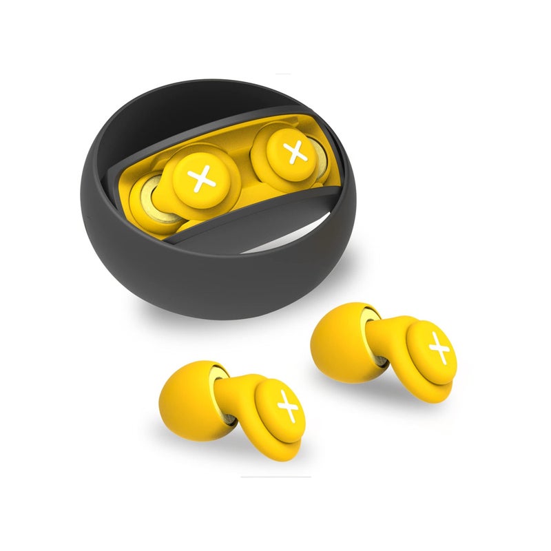 Zikra Noise Reduction Ear Plugs-40 dB Noise Cancelling Reusable Hearing Protection in Flexible Silicone for Sleeping, Traveling, Concerts, Work & Swimming,3 Wearing Styles, Yellow - Image 2