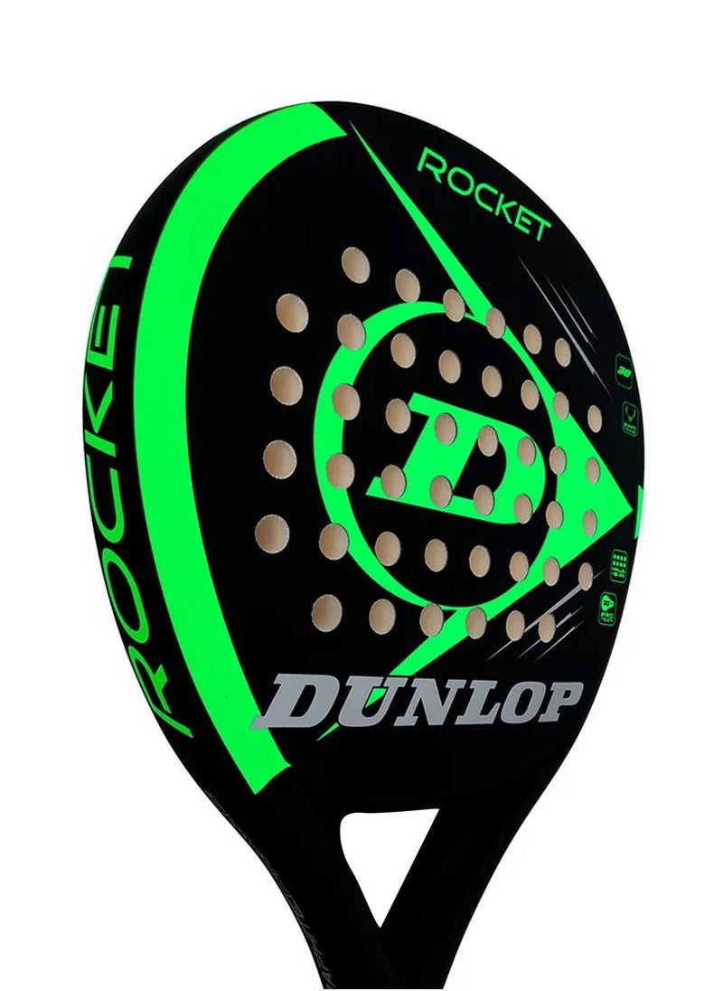 DUNLOP - Dunlop Rocket Padel Racket - Carbon Fiber Frame, Diamond-Shaped Head, and Ergonomic Handle for Beginner and Advanced Players - Image 1