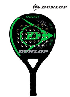 Dunlop Rocket Padel Racket - Carbon Fiber Frame, Diamond-Shaped Head, and Ergonomic Handle for Beginner and Advanced Players