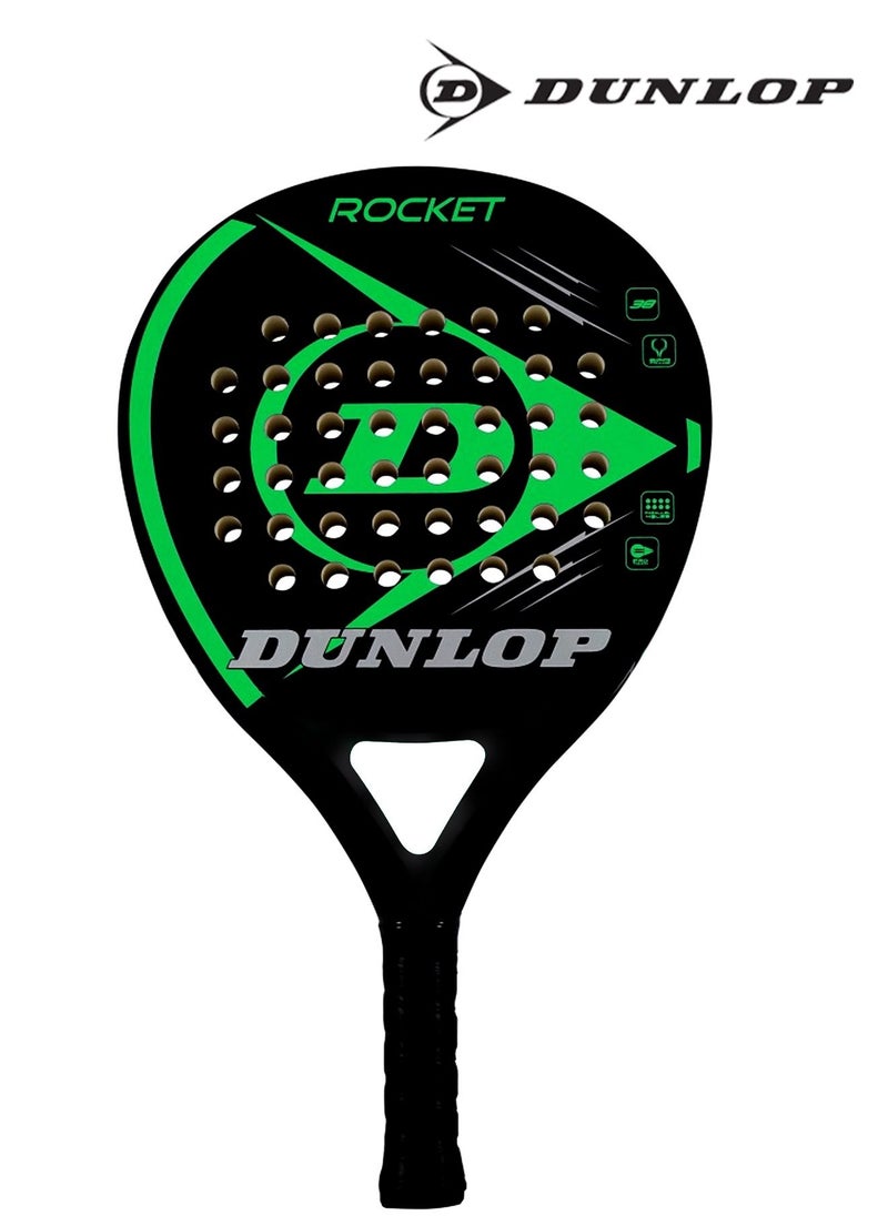 DUNLOP - Dunlop Rocket Padel Racket - Carbon Fiber Frame, Diamond-Shaped Head, and Ergonomic Handle for Beginner and Advanced Players - Image 1