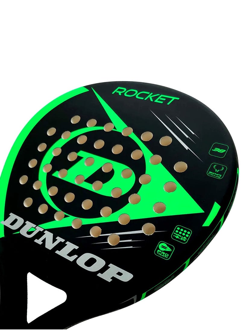 DUNLOP - Dunlop Rocket Padel Racket - Carbon Fiber Frame, Diamond-Shaped Head, and Ergonomic Handle for Beginner and Advanced Players - Image 1