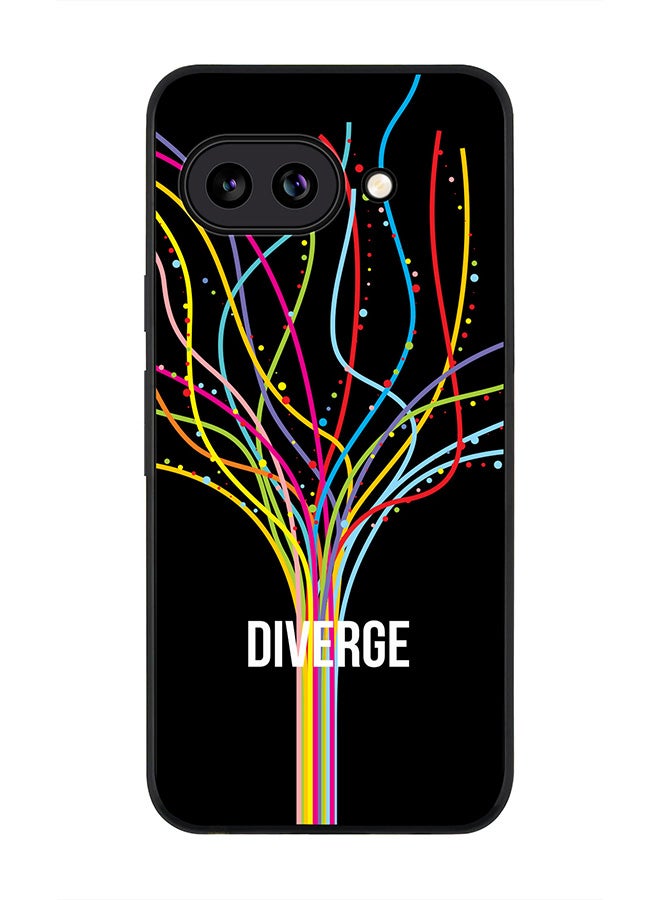 For Google Pixel 9a Case,Slim fit Camera Protection, Shockproof Thin Phone cover  - Diverge (Black)