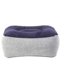 Loquat Inflatable Foot Rest Travel Pillow Blue/White 37 x 28cm  - Image 1