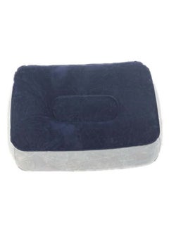 Loquat Inflatable Foot Rest Travel Pillow Blue/White 37 x 28cm  - Image 2