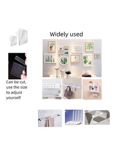 KASTWAVE 50PCS Double Sided Tape Heavy Duty, Large Adhesive Pads for Mounting, Extra Large Double Sided Tape Heavy Duty Removable, Double Sided mounting Tape for Walls, Adhesive Tape Nano Wall Mount Gel Tape  - Image 2