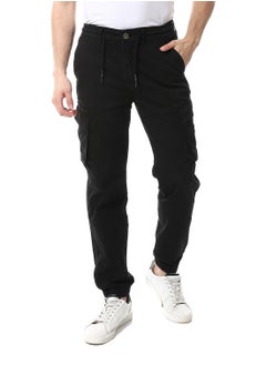 Andora Fly Zipper Button Cargo Pants_Black  - Image 1