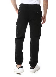 Andora Fly Zipper Button Cargo Pants_Black  - Image 3