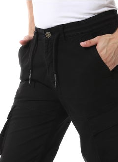 Andora Fly Zipper Button Cargo Pants_Black  - Image 4