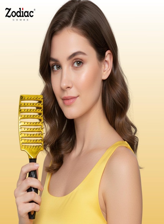 ZODIAC DIAMOND VENT HAIR BRUSH - CHROME GOLD - Image 3