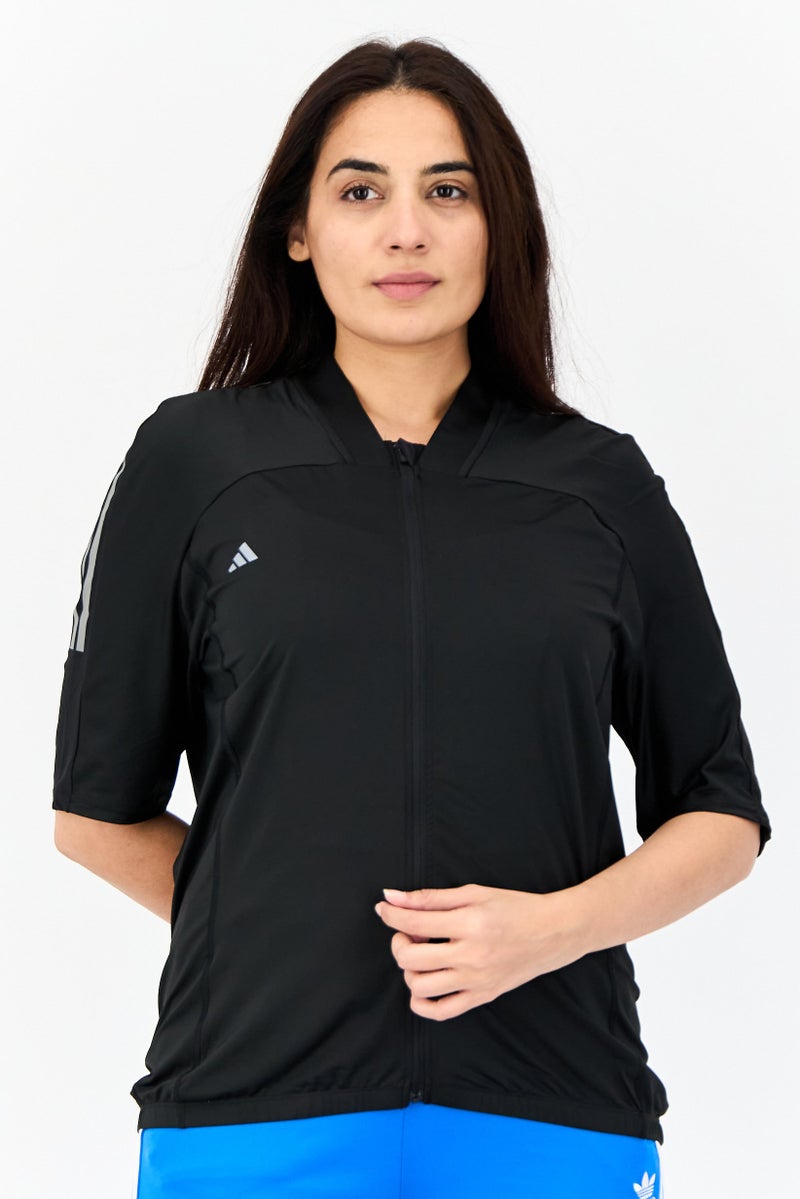 Adidas Women Sportswear Fit Short Sleeve Outdoor Top, Black  - Image 1