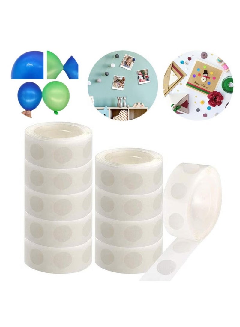 Generic 1000 Pcs Balloon Clear Glue Points,Double-Sided Sticky Notes Tape Strips Removable Traceless Round Adhesive Dots Multifunction Transparent Glue Points for Party Festival DIY Decoration  - Image 1