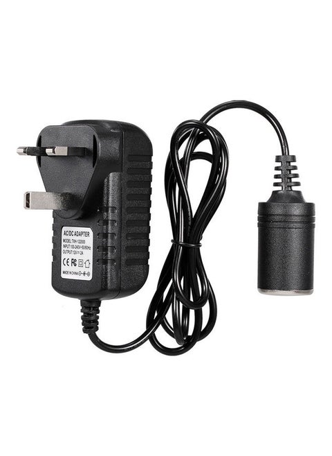 100-240V to 12V AC/DC Power Adapter 24W/2A Car Power Adapter AC-DC Power Adapter with Cigarette Lighter Socket for Car Vacuum and Other 12V Devices