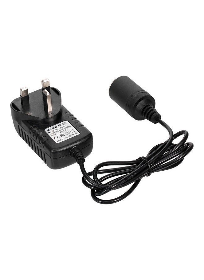 Generic - 100-240V to 12V AC/DC Power Adapter 24W/2A Car Power Adapter AC-DC Power Adapter with Cigarette Lighter Socket for Car Vacuum and Other 12V Devices - Image 1