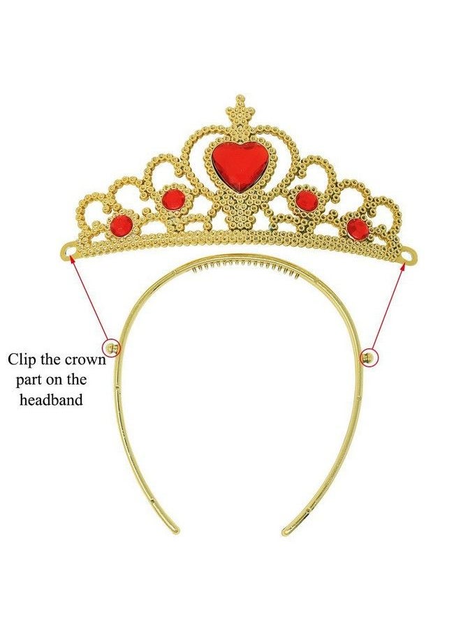 Yosbabe Princess Snow White Dress Up Accessories For Girls Princess Belle Snow White Party Favors Gifts Set Including Crown Scepter Wand Necklace Gloves Red Bow Headband  - Image 5