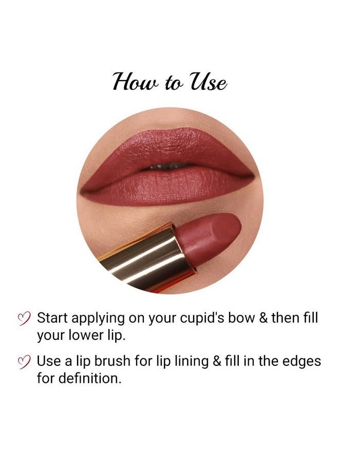 Iba Long Stay Matte Lipstick Shade M15 Cinnamon Chai 4G ; Intense Colour ; Highly Pigmented And Long Lasting Matte Finish ; Enriched With Vitamin E ; 100% Natural Vegan & Cruelty Free  - Image 5