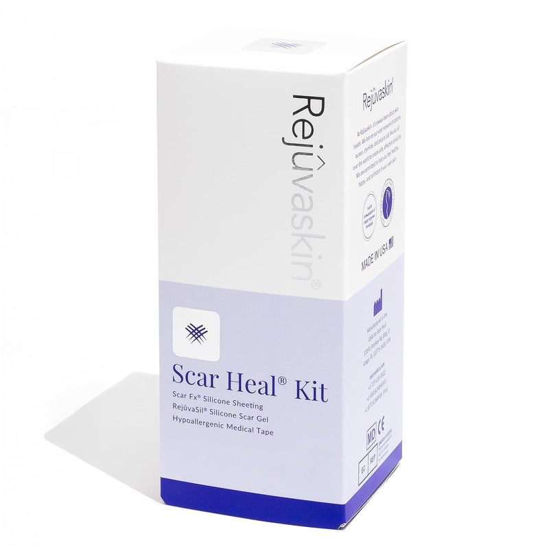Rejuvaskin Scar Heal Kit for Medium Surgical Scars Soften Flatten Reduce and Recover Silicone Sheeting RejuvaSil Gel  Medical Tape 3 x 5 - Image 1