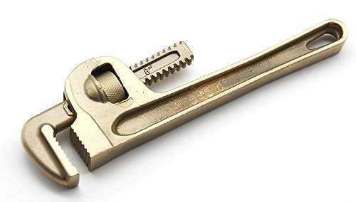 T-MAX TMAX NonSparking 8 Inch 200mm Pipe Wrenches AluminumBronze Non Spark Jaw Capacity 2 50mm Spark Free Safety NonMagnetic CorrosionResistant - Image 1