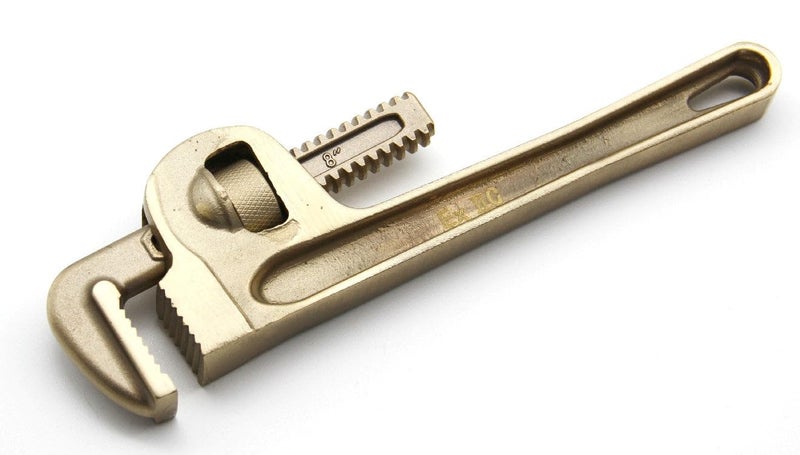 T-MAX TMAX NonSparking 8 Inch 200mm Pipe Wrenches AluminumBronze Non Spark Jaw Capacity 2 50mm Spark Free Safety NonMagnetic CorrosionResistant - Image 2
